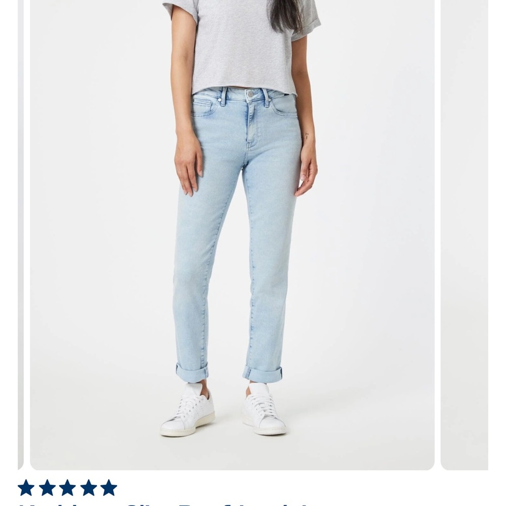 MAVI Kathleen Slim Boyfriend Jeans Mid Rise | Bleach Feather Blue